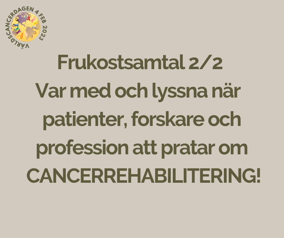 Frukostsamtal Cancerrehabilitering